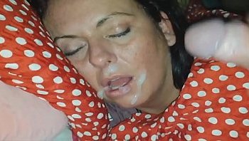 cum on moms face